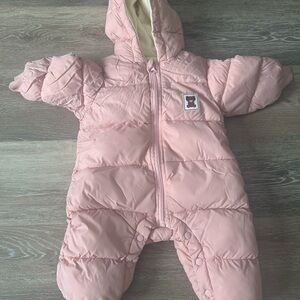 Pink Hooded Kids One Piece